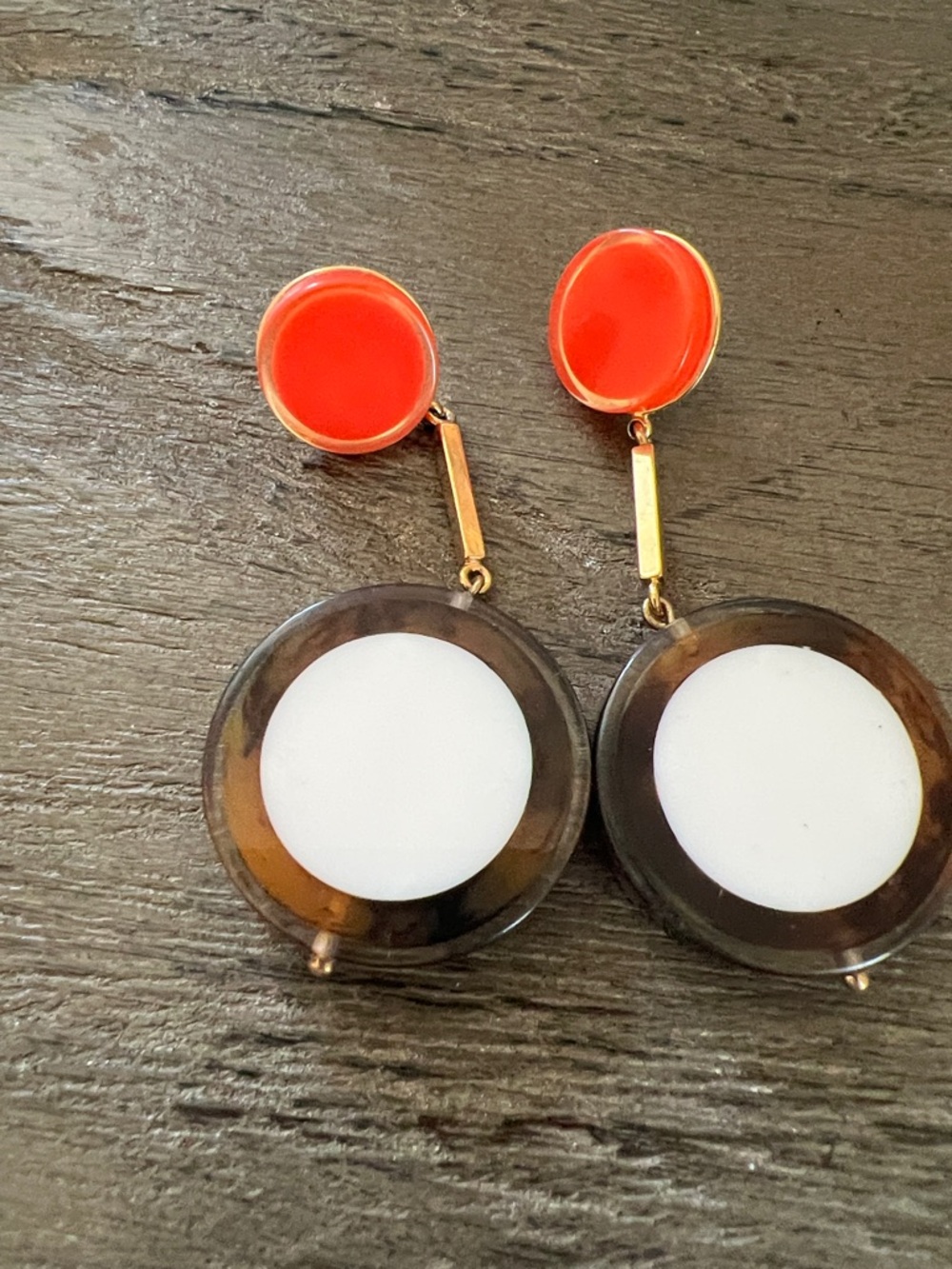 kate spade Orange and White Drop Earrings